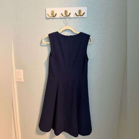 Eliza J Navy Sleeveless Midi A-Line Dress - Picture 4 of 5